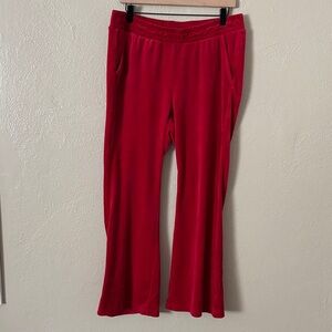 Torrid Women’s Plus Size Velour Super Soft Lounge Sleep Pant, 1/1X, Red
